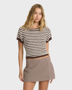 Billabong Women's Kate Short Sleeve Sweater Tee BL001639W