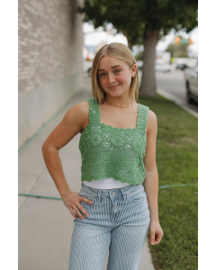 Carry On Floral Crochet Tank