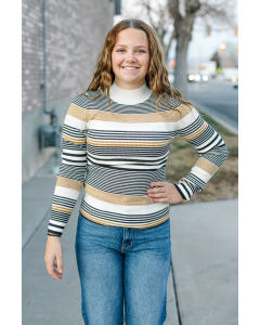 Eliana Variegated Stripe Mock