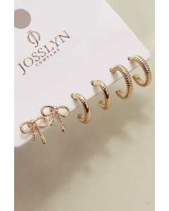 Mini Bow Huggie Earrings