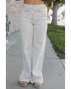 Olivia Wide Leg Striped Jean