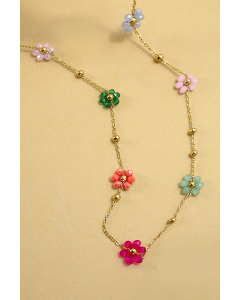 Summer Flower Charm Necklace