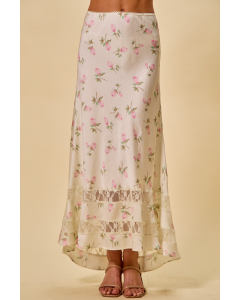 Zoey Floral Satin Skirt